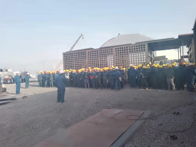 inner mongolia xinyuan 12x33000kva industrial silicon two negative pressure large bag dust collectors began to be assembled 4